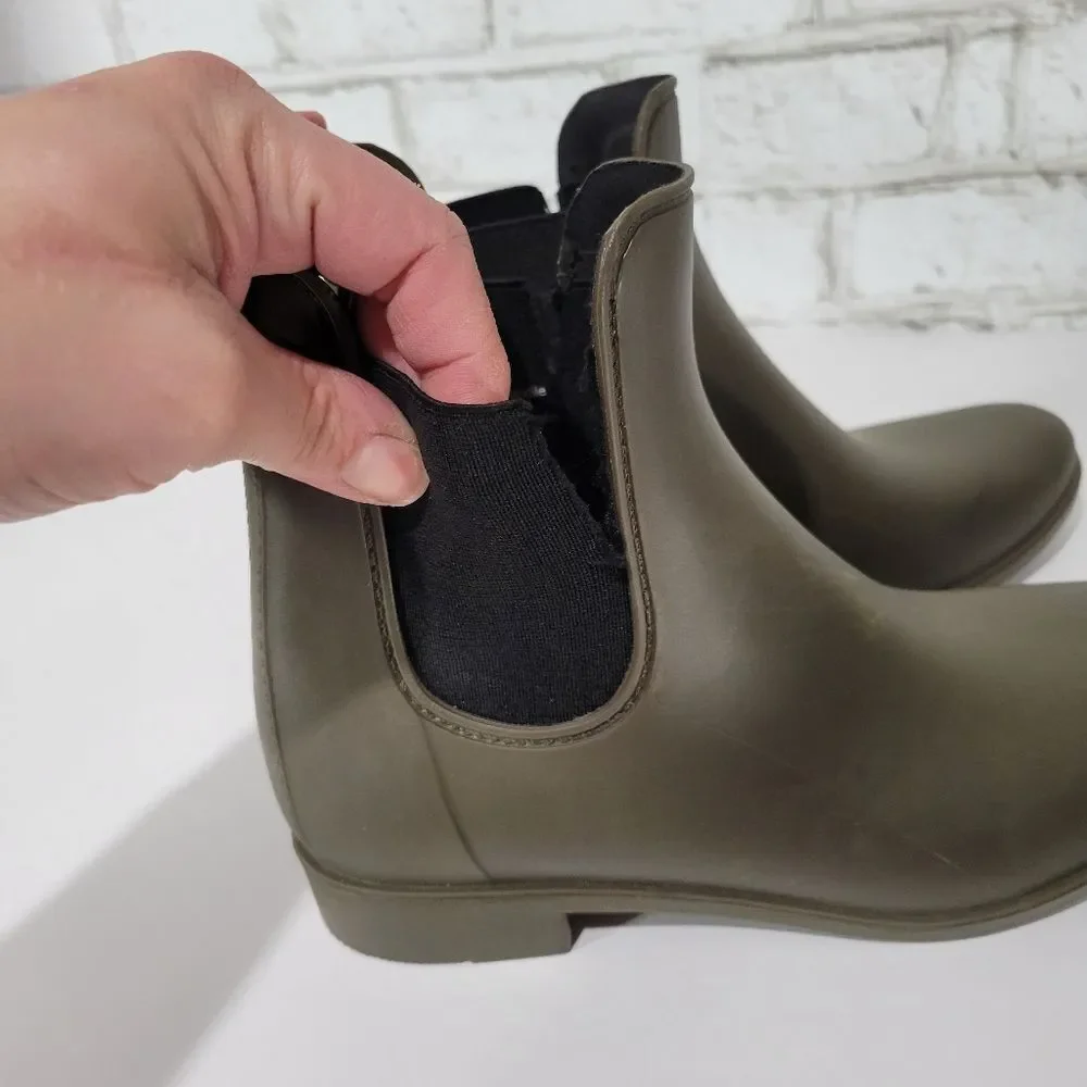 Merona green cute rain boots